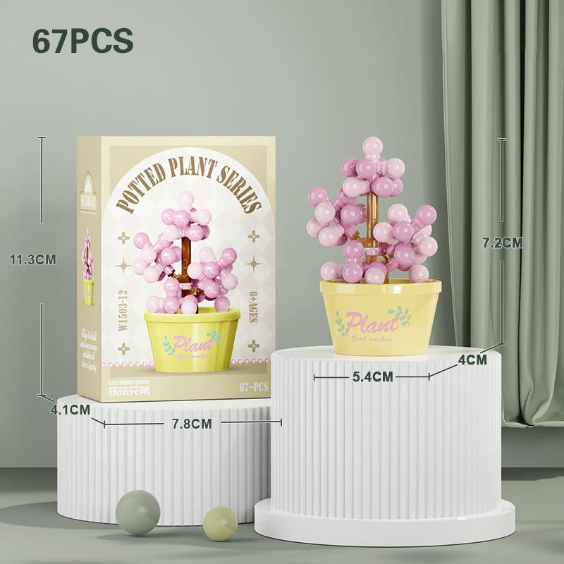 

Цветок Суккулент В горшке Модель Конструктор Сделай сам Вечный букет Домашний декор для стола Растение Кирпичик Подарок для девочки Детская игрушка