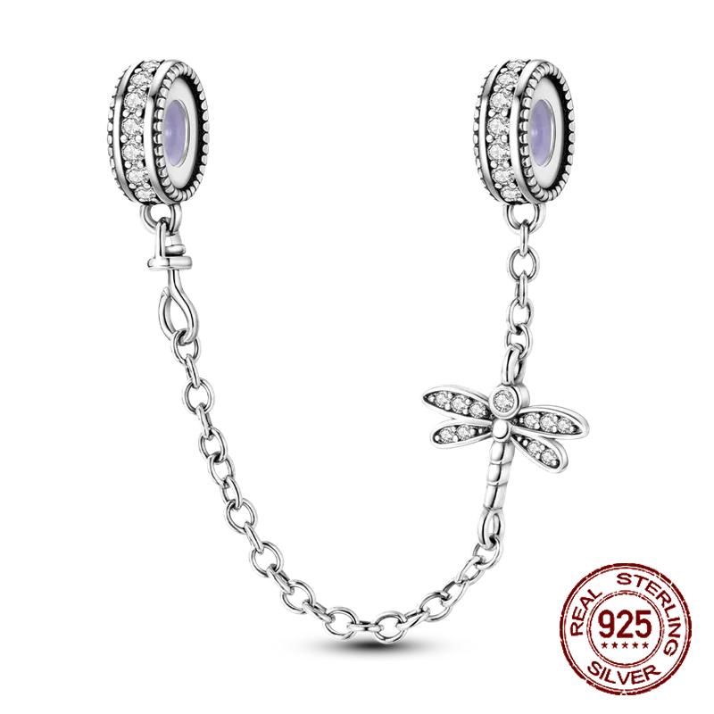 Copper Sunflower Butterfly Purple Flower Bird Ice Cream Safety Chains Fit Original Bracelets Diy Jewelry