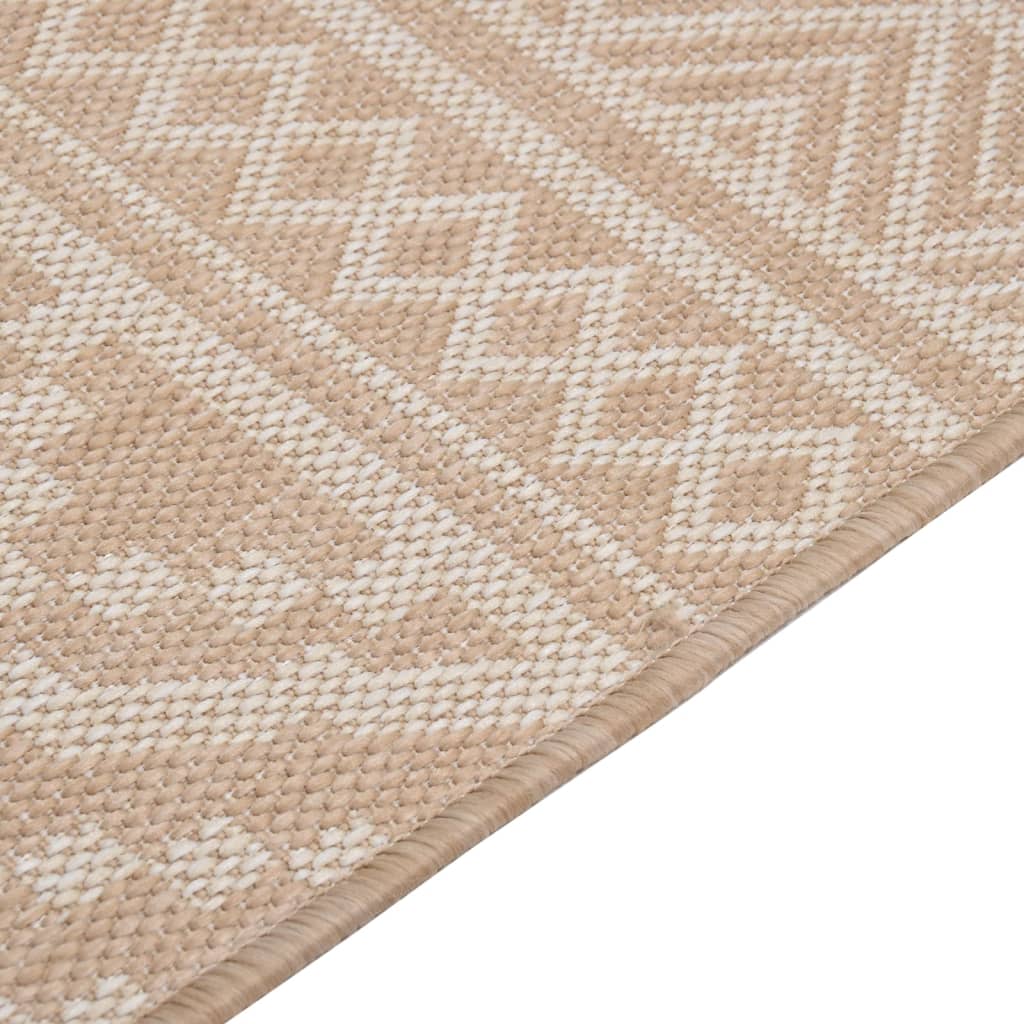 Flatweave Outdoor Rug, 200X280 Cm, Brown Stripes