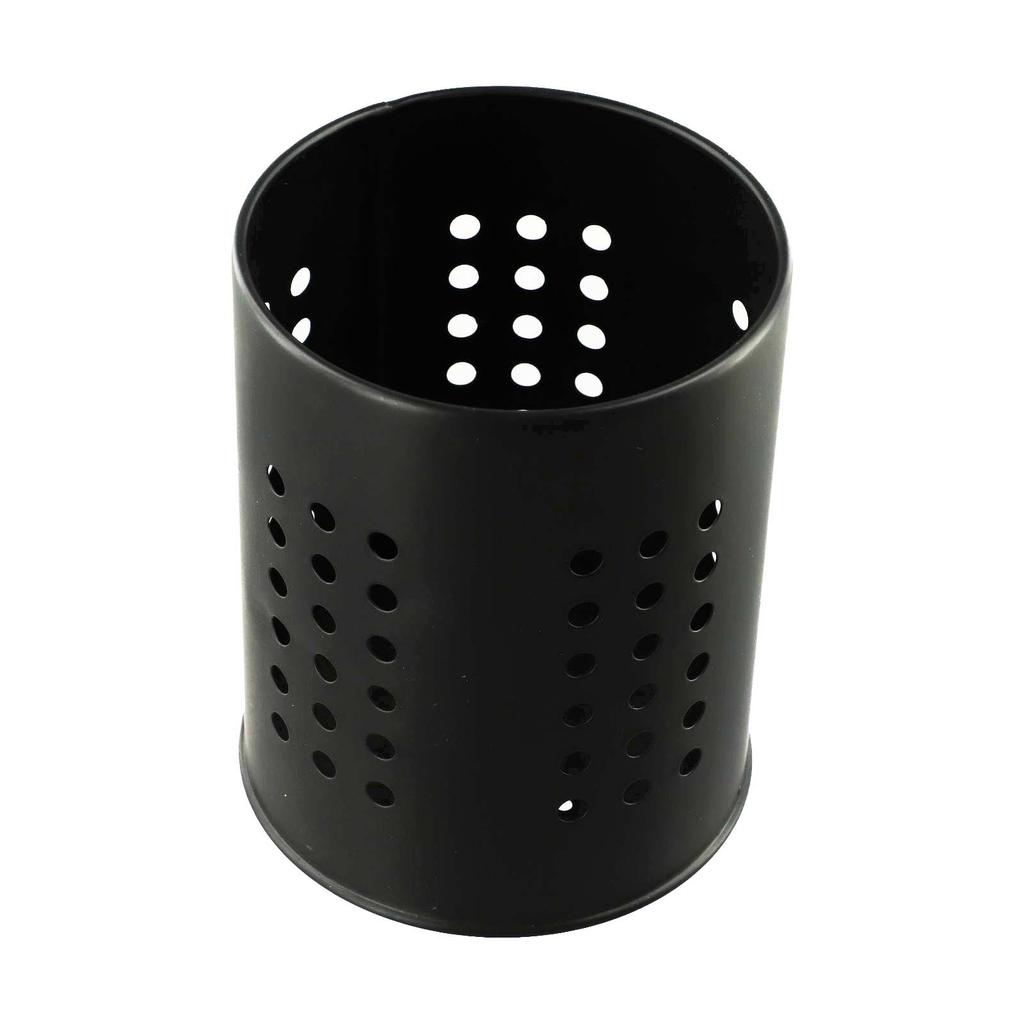 Space Saving Stainless Steel Kitchen Utensil Holder with Drain Hole Feature