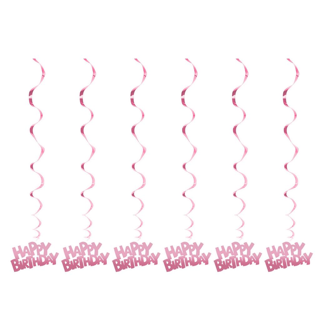 Pack of 6 Durable Reusable Spiral Hanging Decors Beautiful Spirals Hanging Decoration For Birthday And Party Settings