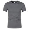 Camiseta Masculina de Verão de Malha de Secagem Rápida - Manga Curta, Gola Redonda, Top Fashion de Cor Sólida