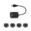 Car Tpms Usb Tire Pressure Monitor Alarm System 4 External Sensor For Android Car Dvd