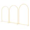 Arch Backdrop Stand, Set of 3, 2.4/2.2/2 m, Stable Structure, Easy Assembly, Gold Metal Arch Backdrop Stand for Wedding, Birthday Party, Graduation,