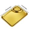 Fruit Dumplings Snack Vinegar Dish Food Tableware Container Korean Gold Dinnerware Rectangle Stainless Steel Sauce Dipping Tray