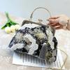 Chinesischer Stil Muschel Taschen Kette Damen Schulter Crossbody Handtaschen Vintage Ein Schulter Antiker Stil Mit Cheongsam Tasche