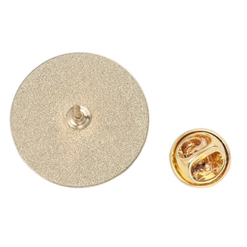 Thermal Transfer Gold Round Metal Brooch Children Day Gift Sublimation Brooch Badge Funny Backpack Accessories