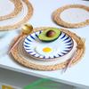 12cm*12cm Cotton Rope Heat Resistant Woven Coasters Handmade Multiple Colors Creative Coffee Cup Pad Chic Accessories