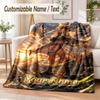 Naruto Custom Name Flannel Throw Blanket Soft Warm for Sofa Bed Indoor Home Use