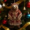 Polar Bear Christmas Ornament Cute Bear Xmas Tree Ornament 2D Acrylic Hanging Pendant for Car Interior Home Decor