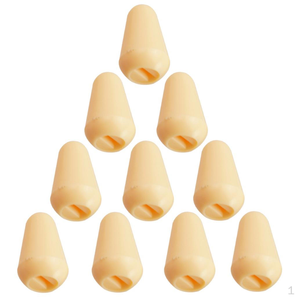 10 Pieces Toggle Switches Knobs Buttons 4mm for Electric Guitar Replacement Parts Beige
