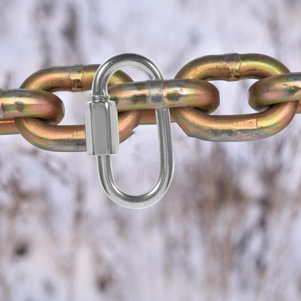 TOVINANNA 304 Stainless Steel Quick Link Chain Connector Set of