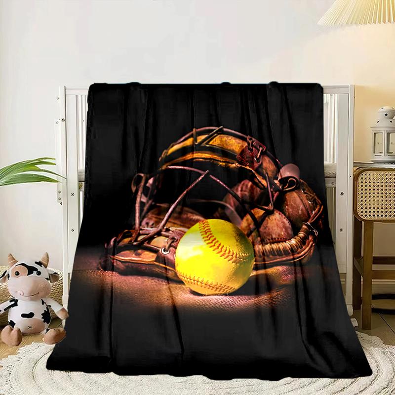 Baseball Passion And Heritage Blanket Flannel Blanket for bed, sofa, Camping, Hiking, Picnic Essentials, gift for family Fan gifts
