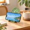 Creative Gift for Coworkers 3D Printed Monstera Leaf Phone Holder, Cute Desktop Cell Stand, Decorative Tropical Office Table Decoration Mount Home and