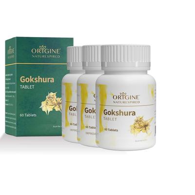 Herbals Gokshura Tablets Men & Women General Wellness Support Ayurvedic Herbal Supplement 60 Tablets Pack of 3