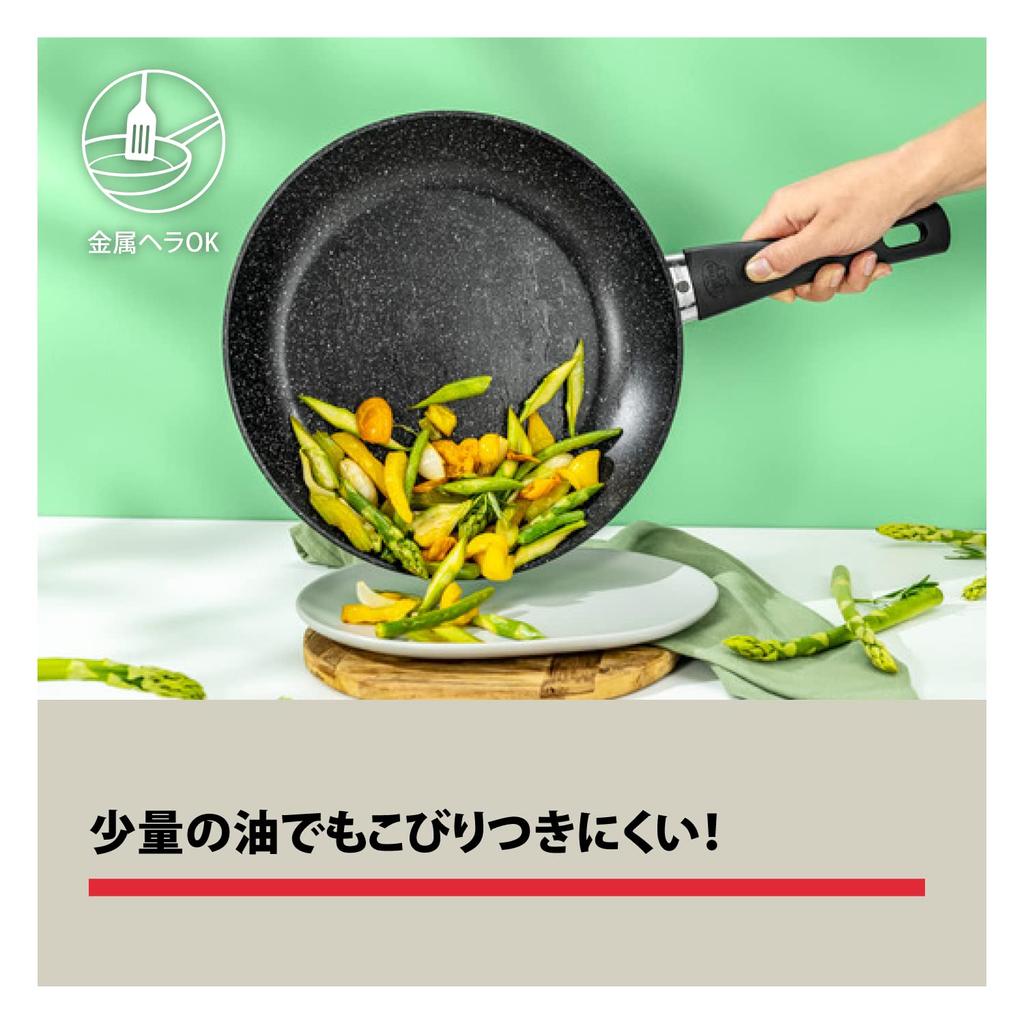 BALLARINI Saucepan 16cm Made In One Hand Pot IH Compatible Gas Fire Nerolite Coating Japanese VIPITENO "Vipiteno Italy" [Authorized Product] Z1023-605