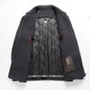 Autumn and Winter Men's Cashmere Jacket Middle-aged Lapel Dad Wear Goose Down Take-off Liner Woolen Jacket Coat
