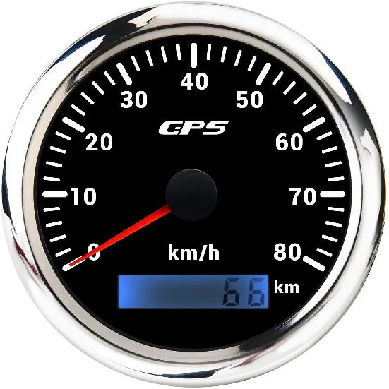 85MM GPS Speedometer Gauge For Motorcycle Marine Boat Truck 30~200 Kmh Speed Gauge Meter With GPS Antenna 7 Color LED Backlight