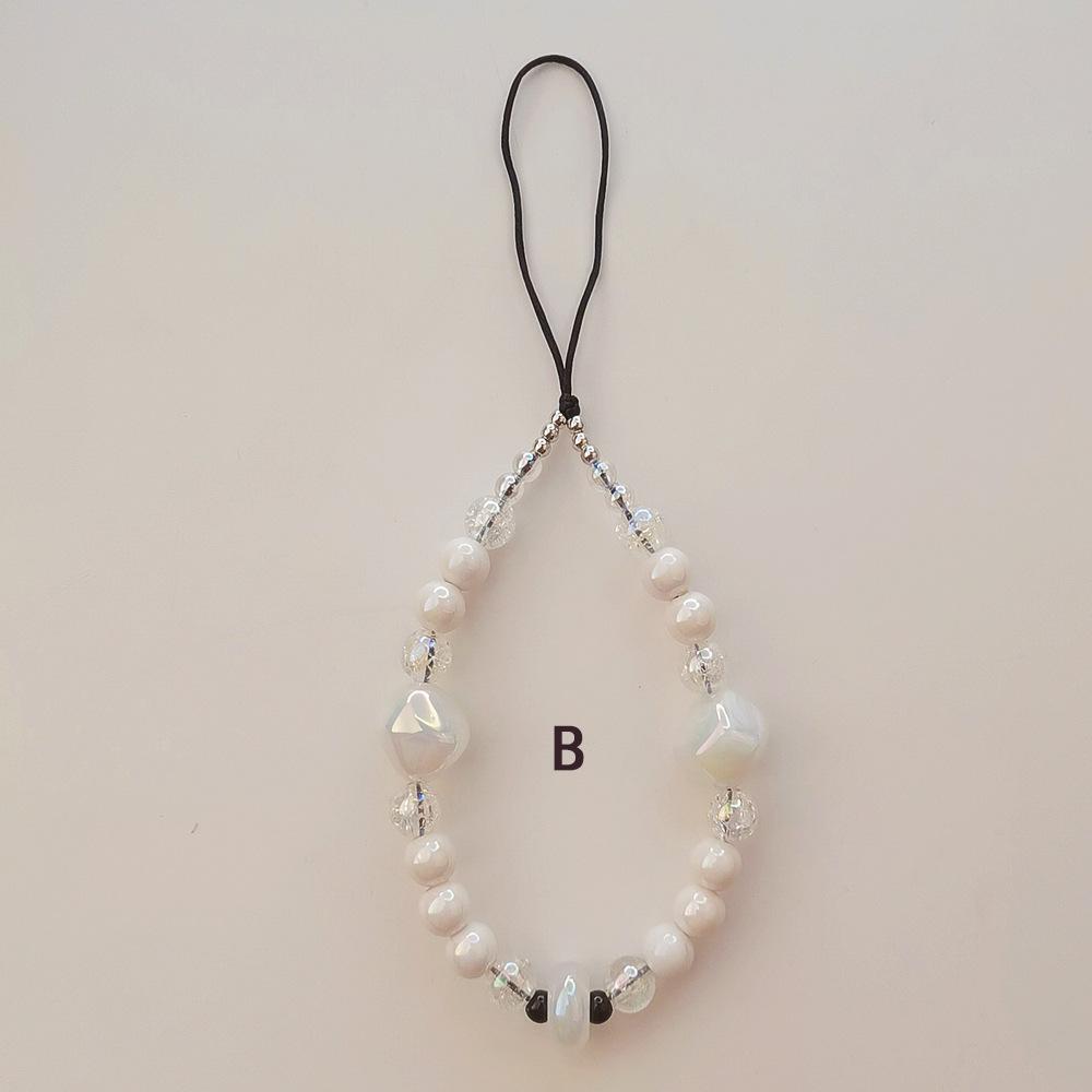 INS style new acrylic beads small fresh and anti-lost hand carry fashion chain short mobile phone chain