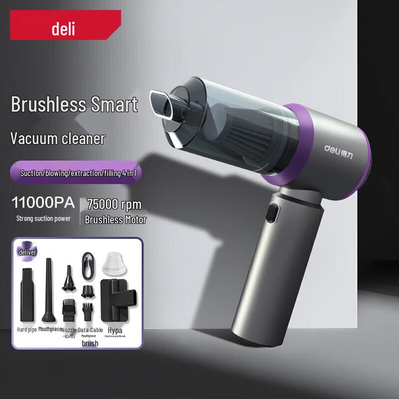 Deli DL881014 Wireless Handheld Car & Home Vacuum Cleaner
