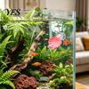 Fish Tank Resting Spot Betta Hammock Shell, Bed with Suction Cup, Plastic Conch Shell Aquarium Hammock, for Betta, Shrimp, Cichlid, Small Decor