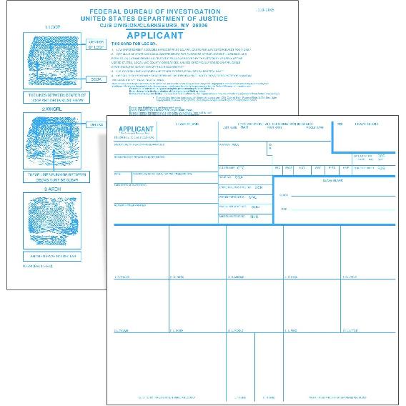 100pcs Fingerprint Cards 2025, Premium Applicant FD-258 Finger Print Cards Legal Paper Supplies Fingerprinting Kit Rev.11-1-20 (8.03x8.03 Inches)