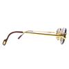 Great Cartier sunglasses 2C Decor Two-Point Rimless gold mens Used