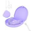 Portable Denture Tray Box Dental Retainer Box Case Plastic Teeth Container Denture Box False Teeth Protective Case With Lanyard