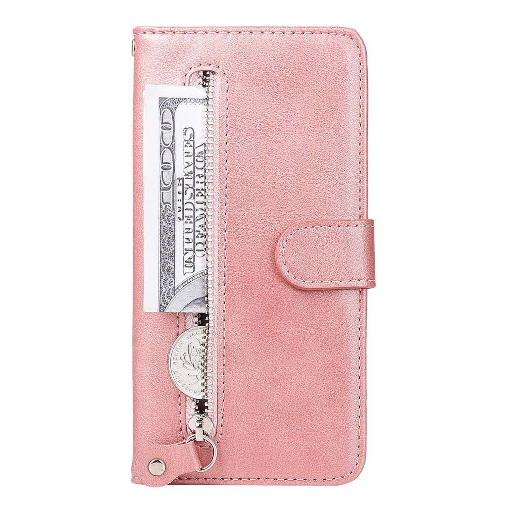 Zipper Wallet Case for Infinix Smart 8 Plus/Smart 8 Pro 4G/Smart 8 4G/Hot 40i/TECNO Spark 20/Spark Go 2024 4G Leather Cover