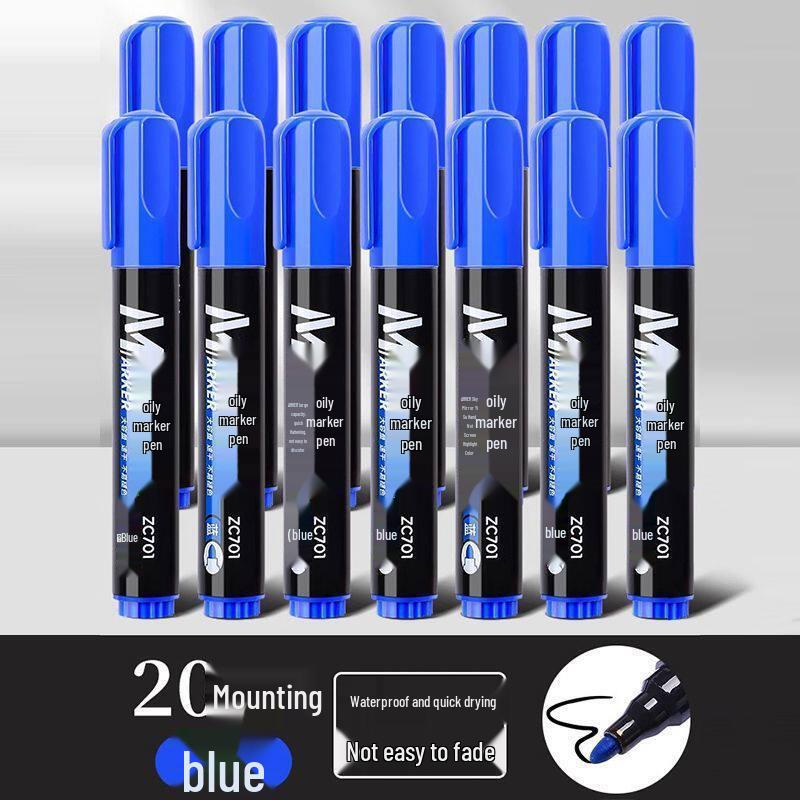 Waterproof Quick-Dry Oil-Based Broad Tip Marking Pen for Express Logistics
