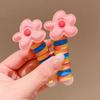 Kids' Rainbow Telephone Wire Hair Ring: High Ponytail Elastic Rope, New Style Curly Hair Band.