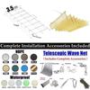 Width 3.5m Retractable Wave Sun Shade Net Courtyard Telescopic Sunshade Sail Balcony Sunshade Net With Installation Accessories