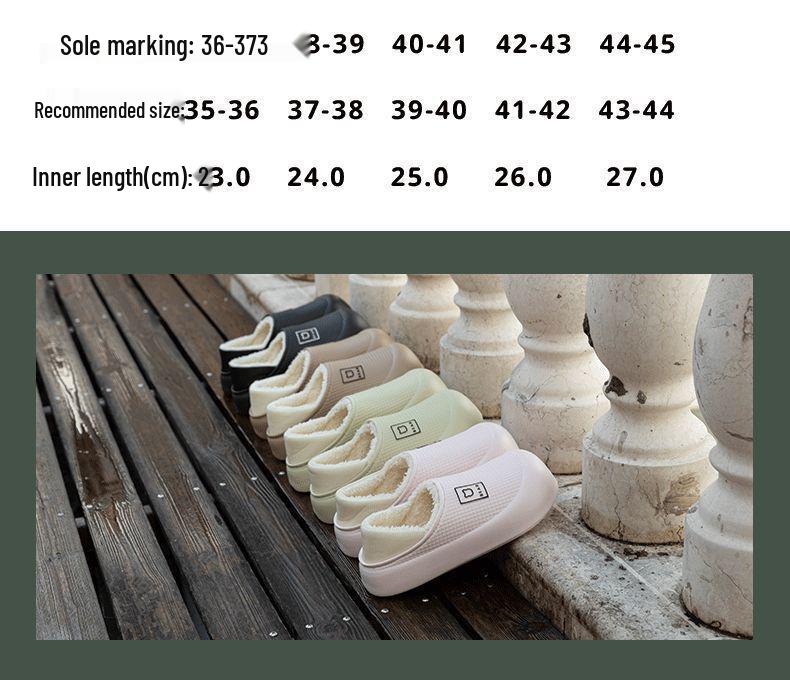 2025 Herbst/Winter Damen Wasserdichte Rutschfeste Indoor/Outdoor Dicke Warme Baumwollpantoffeln mit Fersenüberzug