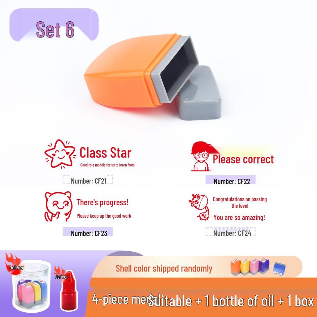 Teacher's Reward Homework Stamps: Cartoon Praise & Encouragement for Students