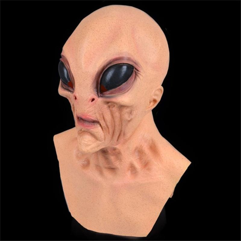ET Cosplay Costume Halloween Party Saucer Man 3D Full Face Mask for Adults