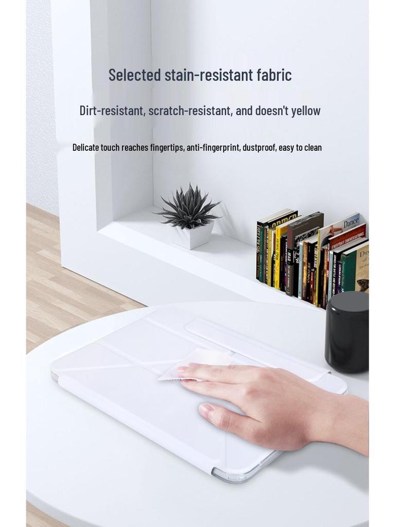iPad Air 7 Protective Case with Pen Holder, Transparent Y-Fold, for Pro 11/12.9 & 10th Gen