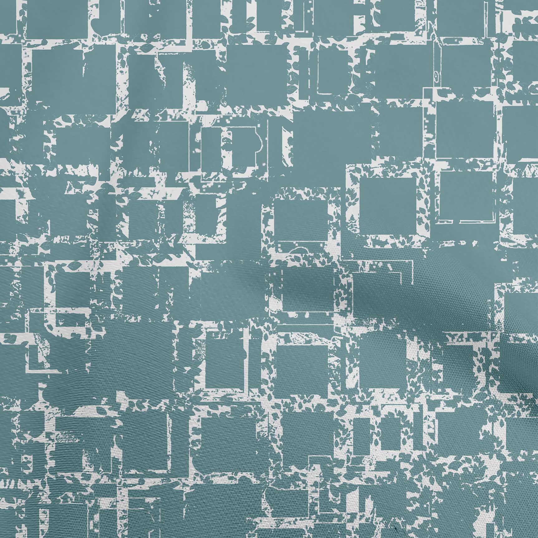 

oneOone Cotton Flex Dusty Teal Green Fabric Geometric Quilting Supplies Print Sewing Fabric By The Yard 40 Inch 42 Inch Wide - Viscose Chiffon зелений