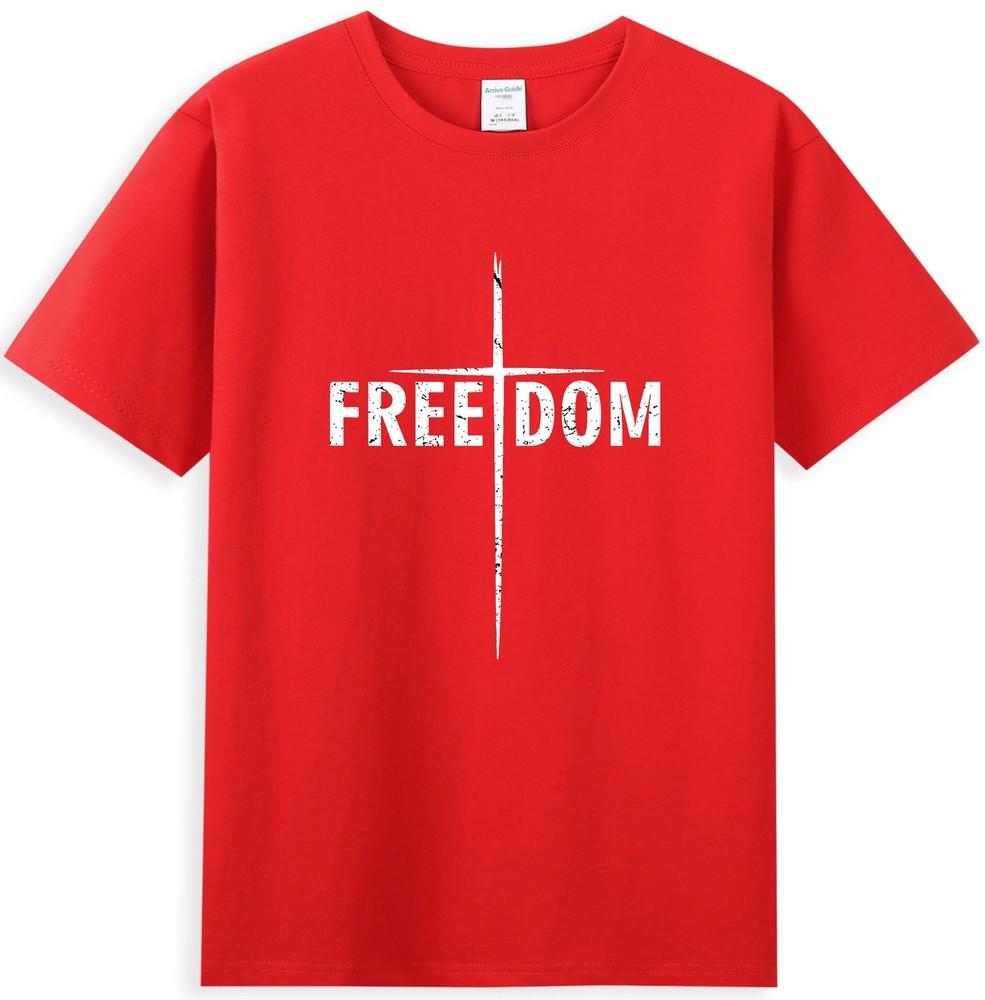 Freedom Cross Patriotic Christian Cross Vintage Unisexs TShirt S