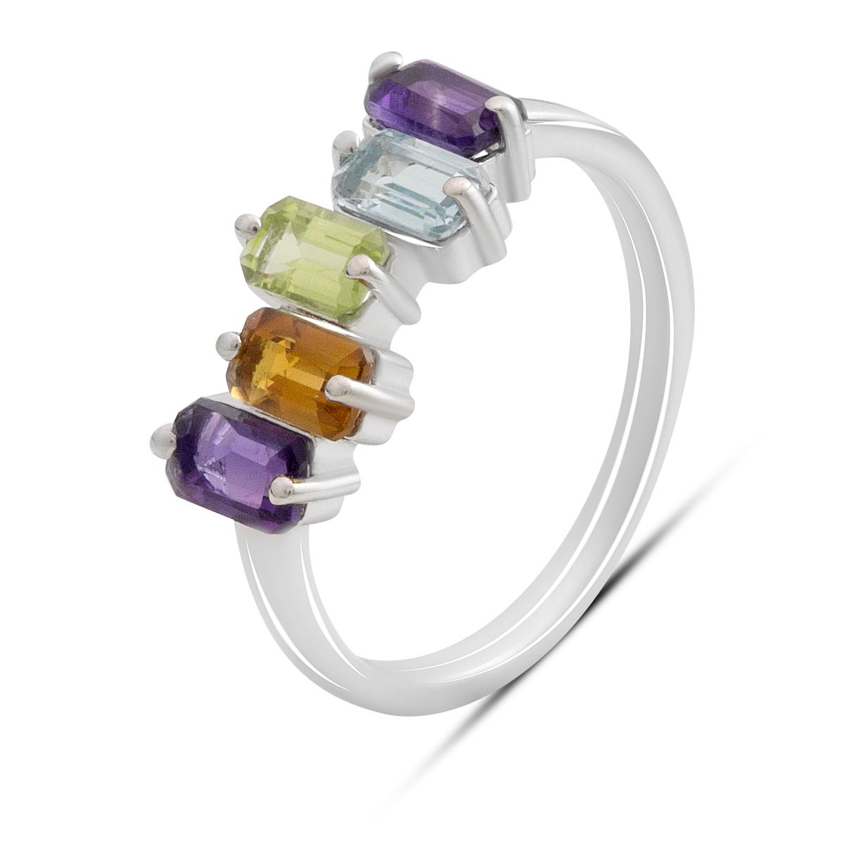 

Серебряное кольцо с натуральным аметистом 1.55ct, цитрином, хризолітом, топазом, вес изделия 2,47 гр (2193319) 17