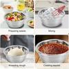 6pcs/set Stainless Steel Mixing Bowls Non Slip Nesting Whisking Bowls Set Kitchen Mixing Bowls for Salad Cooking Baking