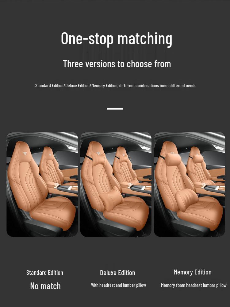 Neta X Full Leather Car Seat Cushion Cover - All-Season, Universal Fit