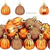 24 Pcs Pumpkin Ball Hanging Ornament Fall Pumpkin Thanksgiving Tree Decorations For Indoor Outdoor Christmas Party