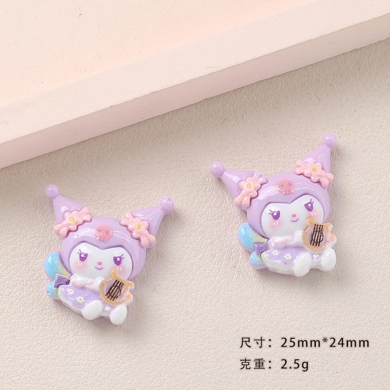 10 Pcs New Kawaii Cartoon Instrumental Animals Resin Flat Back Scrapbook Figurine Diy Bow Decor Accessories Crafts A56