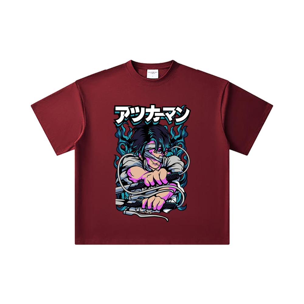 260 GSM Double Yarn 32 Count 100% Cotton Attack On Titan V7 Levi Print Unisex Heavy Cotton T Shirt