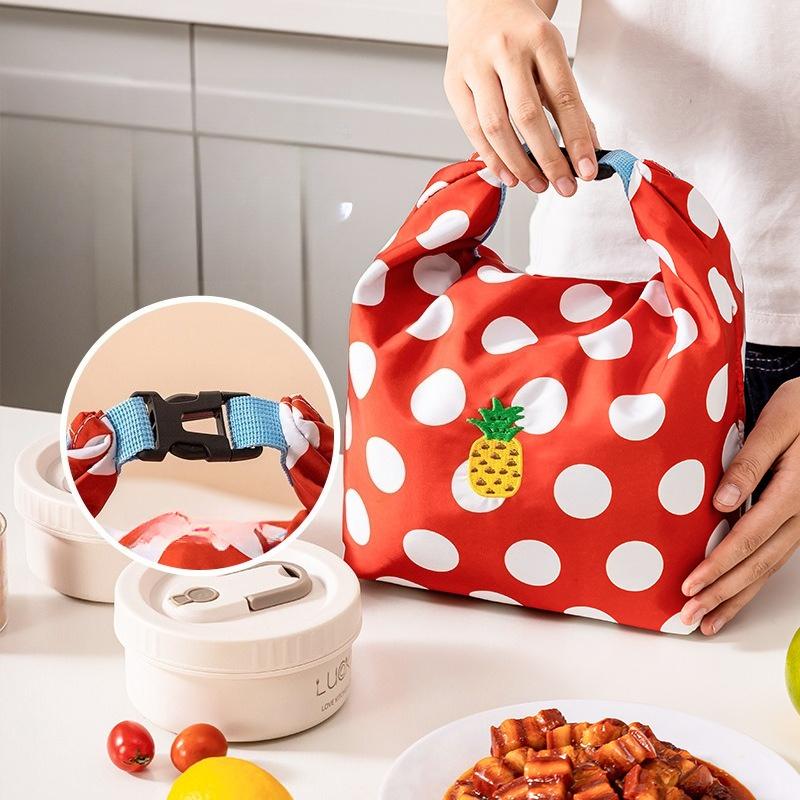 Lunch box bag, insulated lunch box bag, waterproof storage bag makeup bag dirty pocket foldable drawstring shopping bag