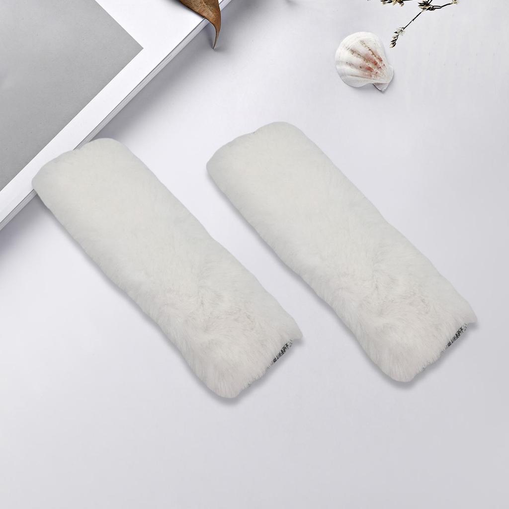 2 Pieces Auto Seat Belt Cover Comfortable Car Neck for Child White