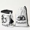 1/3Pcs Reusable Shopping Bags Vegetable Storage Bag Garlic Onion Fruit Drawstring Bags Canvas Bag Multipurpose Bags Portable