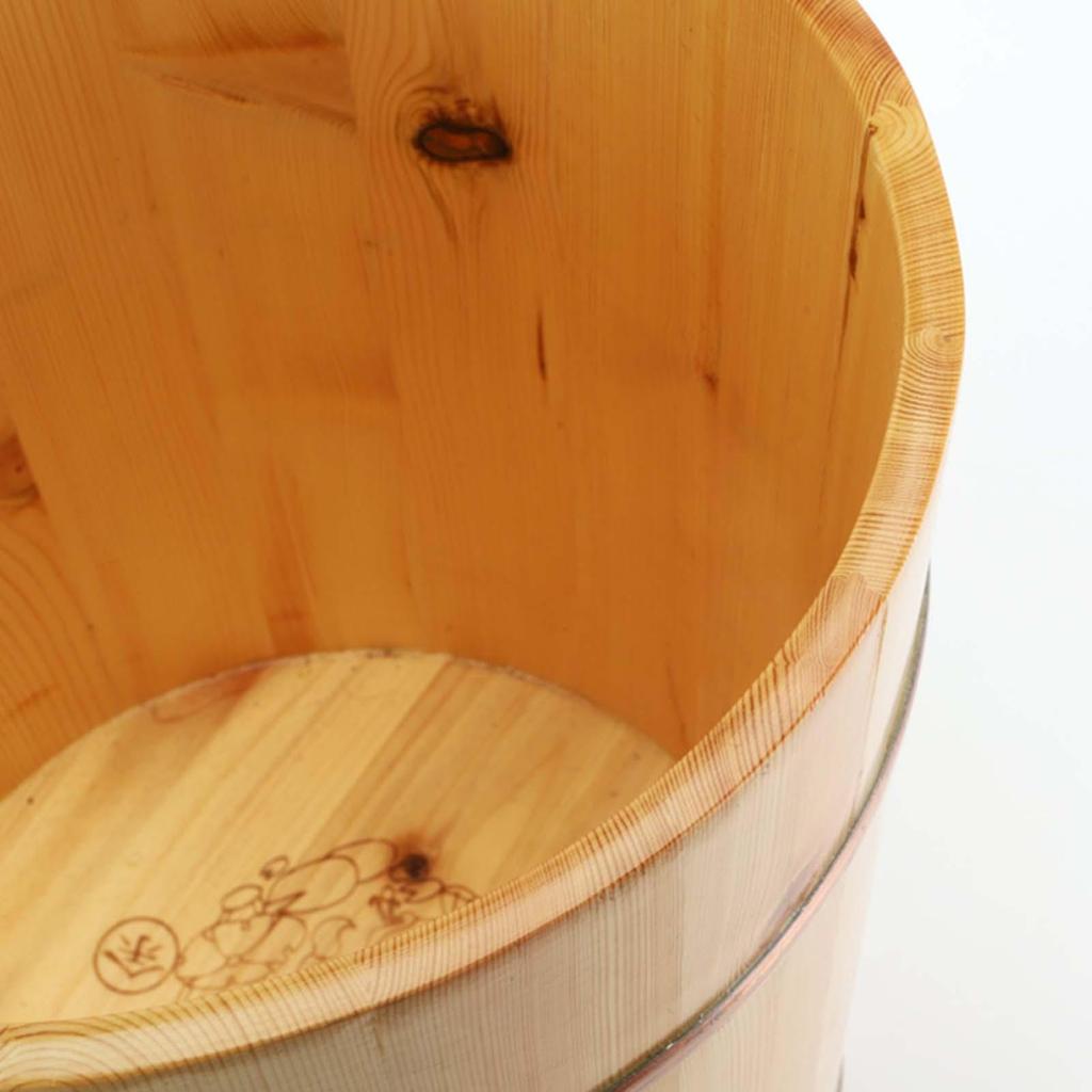 Wood Footbath Basin Foot Bucket Reusable Wood Foot Bath Foot Soaking Tub with Stool