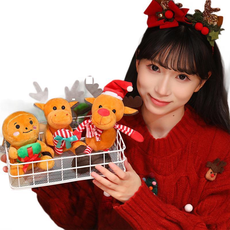 Christmas Santa Plush Toy Reindeer Snowman Decoration For Childrens Gift