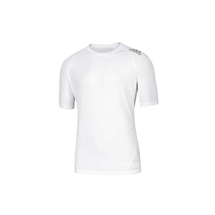 adidas T Shirts Men's White Crew Neck Moderate Straight Fit CD7172
